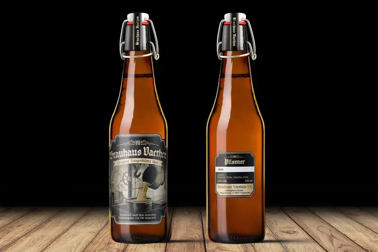 Brauhaus Vaethen Grafikdesign Flaschenetiketten