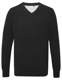 Men´s Cotton Blend V Neck Sweater (Hover)