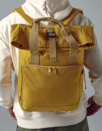 Recycled Twin Handle Roll-Top Laptop Backpack