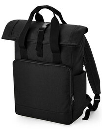 Recycled Twin Handle Roll-Top Laptop Backpack (Hover)