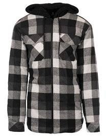Men´s Flannel Jacket With Sherpa Hoodie (Hover)