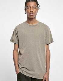 Acid Washed Round Neck Tee