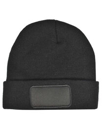 Strickmütze mit Patch