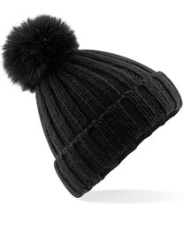 Verbier Faux Fur Pop Pom Chunky Beanie (Hover)
