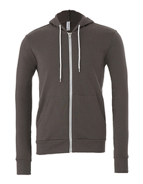 Unisex Poly-Cotton Fleece Full-Zip Hoodie (Hover)