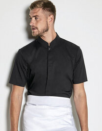 Men´s Tailored Fit Mandarin Collar Shirt Short Sleeve