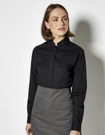 Women´s Tailored Fit Shirt Mandarin Collar Long Sleeve