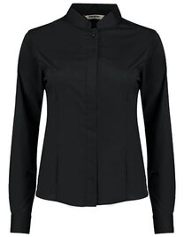 Women´s Tailored Fit Shirt Mandarin Collar Long Sleeve (Hover)