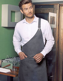 Asymmetrische Latzschürze Classic mit Tasche