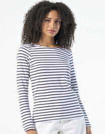 Women´s Long Sleeve Striped T-Shirt Marine