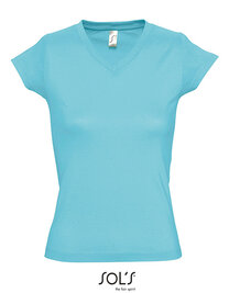 Women´s V-Neck-T-Shirt Moon (Hover)