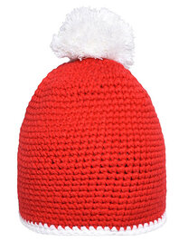 Pompon Hat With Contrast Stripe (Hover)