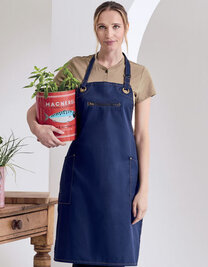 'Barley' Contrast Stitch Bib Apron