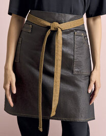 Division Waxed Look Denim Waist Apron