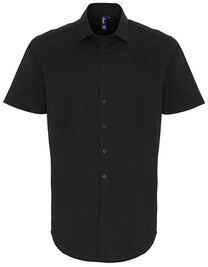 Men´s Stretch Fit Poplin Short Sleeve Cotton Shirt (Hover)
