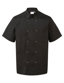 Studded Front Short Sleeve Chef´s Jacket (Hover)