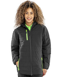 Recycled Black Compass Padded Winter Jacket