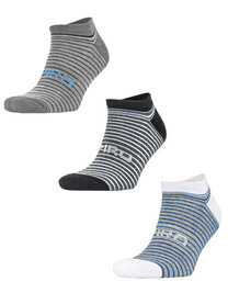 3-Pack Mixed Stripe Coolmax Sneaker Socks