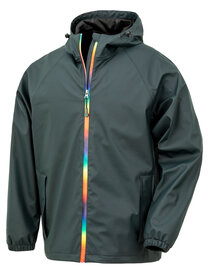 Rainbow Prism PU Waterproof Jacket With Recycled Backing (Hover)