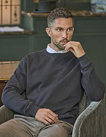 Ribbed Interlock Crew Neck