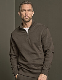 Ribbed Interlock Half Zip