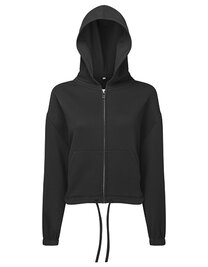 Women´s Recycled Drawstring Full-Zip Hoodie (Hover)