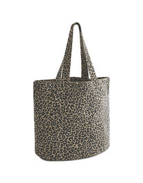 Leopard Print Canvas Shopper (Hover)