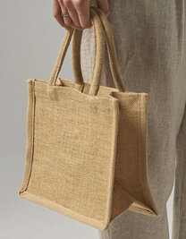 Natural Starched Jute Mini Gift Bag