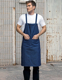 Hobby apron with cross bands and pocket