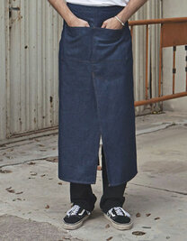 Jeans Bistro Apron With Split and Pocket
