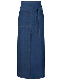 Jeans Bistro Apron With Split and Pocket (Hover)