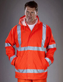 Hi-Vis Soft Flex Breathable Rain Jacket