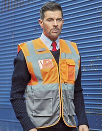 Hi-Vis Top Cool Recycled Open Mesh Executive Waistcoat