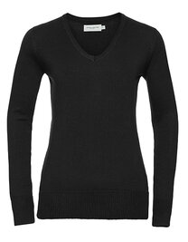Ladies´ V-Neck Knitted Pullover (Hover)