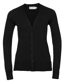 Ladies´ V-Neck Knitted Cardigan (Hover)