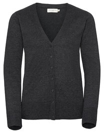 Ladies´ V-Neck Knitted Cardigan (Hover)