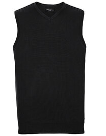 Men's V-Neck Sleeveless Knitted Pullover (Hover)