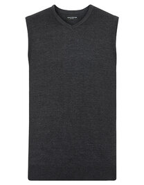 Men's V-Neck Sleeveless Knitted Pullover (Hover)