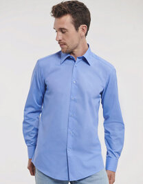 Men's Long Sleeve Tailored Polycotton Poplin Shirt