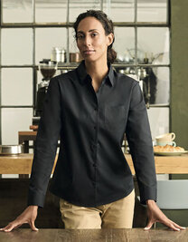 Ladies' Long Sleeve Classic Polycotton Poplin Shirt