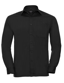 Men's Long Sleeve Classic Polycotton Poplin Shirt (Hover)