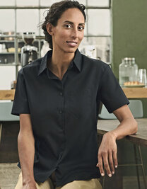 Ladies' Short Sleeve Classic Polycotton Poplin Shirt