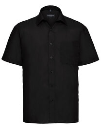 Men's Short Sleeve Classic Polycotton Poplin Shirt (Hover)