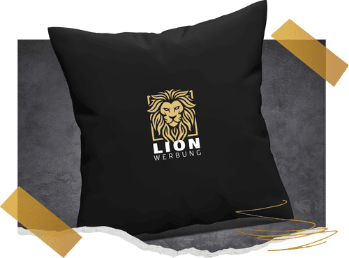Personalisierte Kissen mit hochwertigem Textildruck von Lion Werbe GmbH – perfekt als Geschenk oder Werbeartikel.