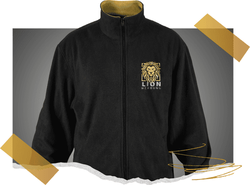 Fleecejacken und -westen mit hochwertiger Stickerei von Lion Werbe GmbH für Vereine und Unternehmen.