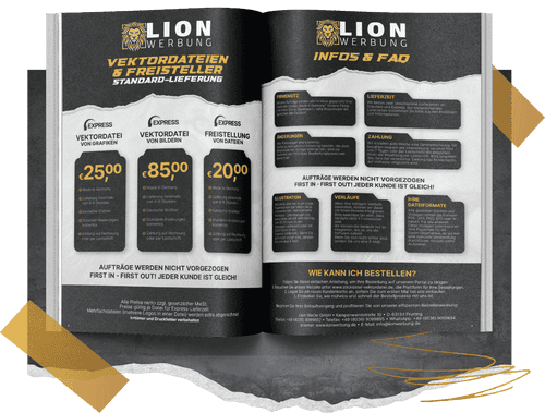 Broschüren Design individuell | Lion Werbe GmbH