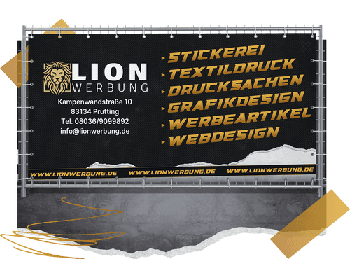 Bauzaunbanner bedrucken lassen | Lion Werbe GmbH